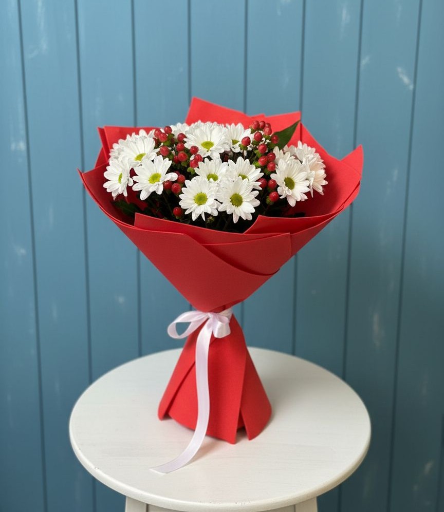 Букет цветов из: Хризантемы в Анциферово Новгородская область