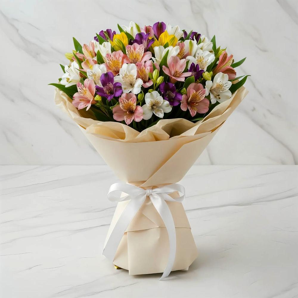 Букет цветов из: Альстромерии в Анциферово Новгородская область