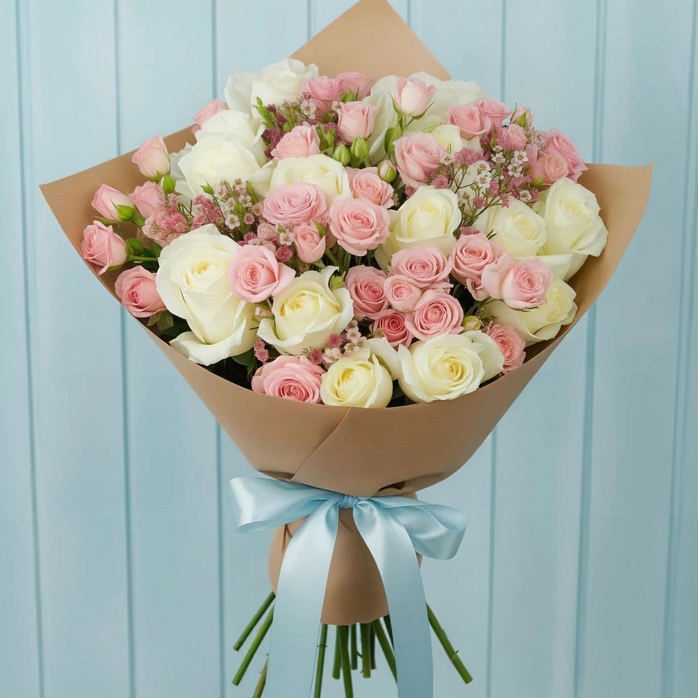 Букет цветов из: Розы в Анциферово Новгородская область