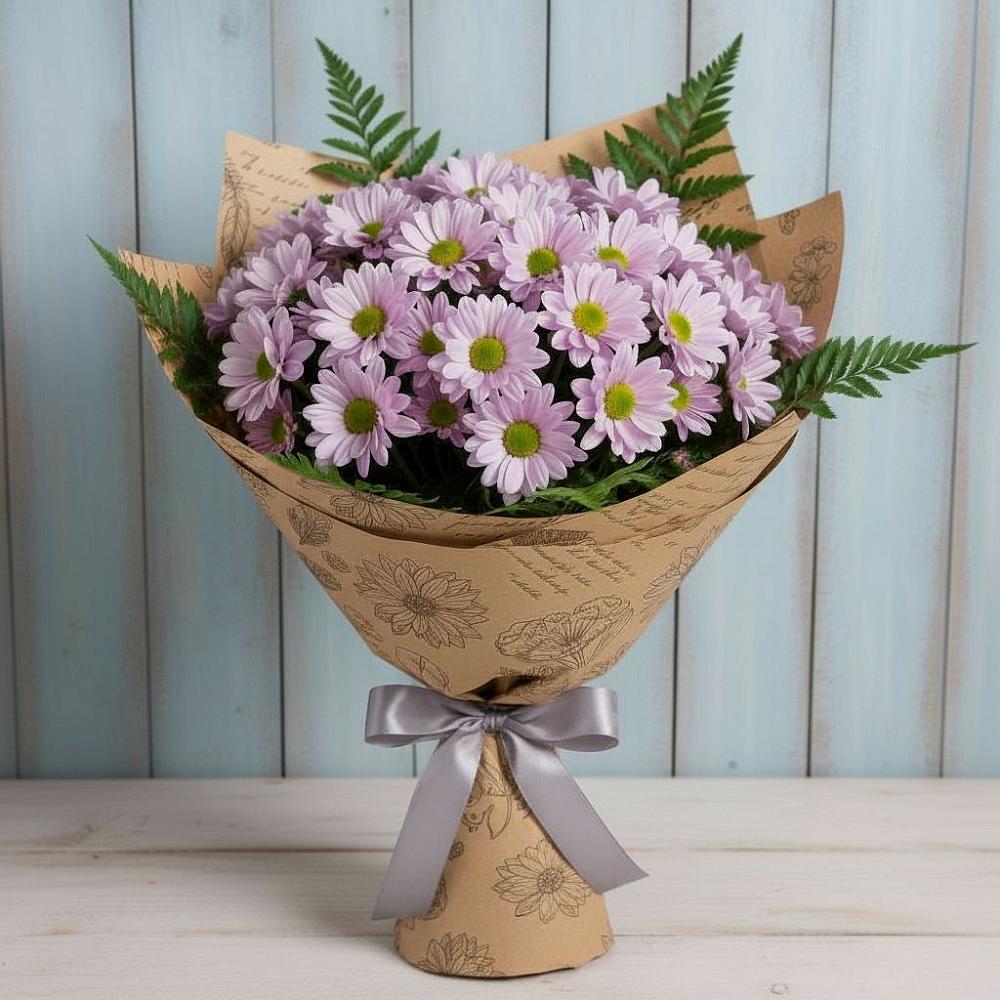 Букет цветов из: Хризантемы в Анциферово Новгородская область