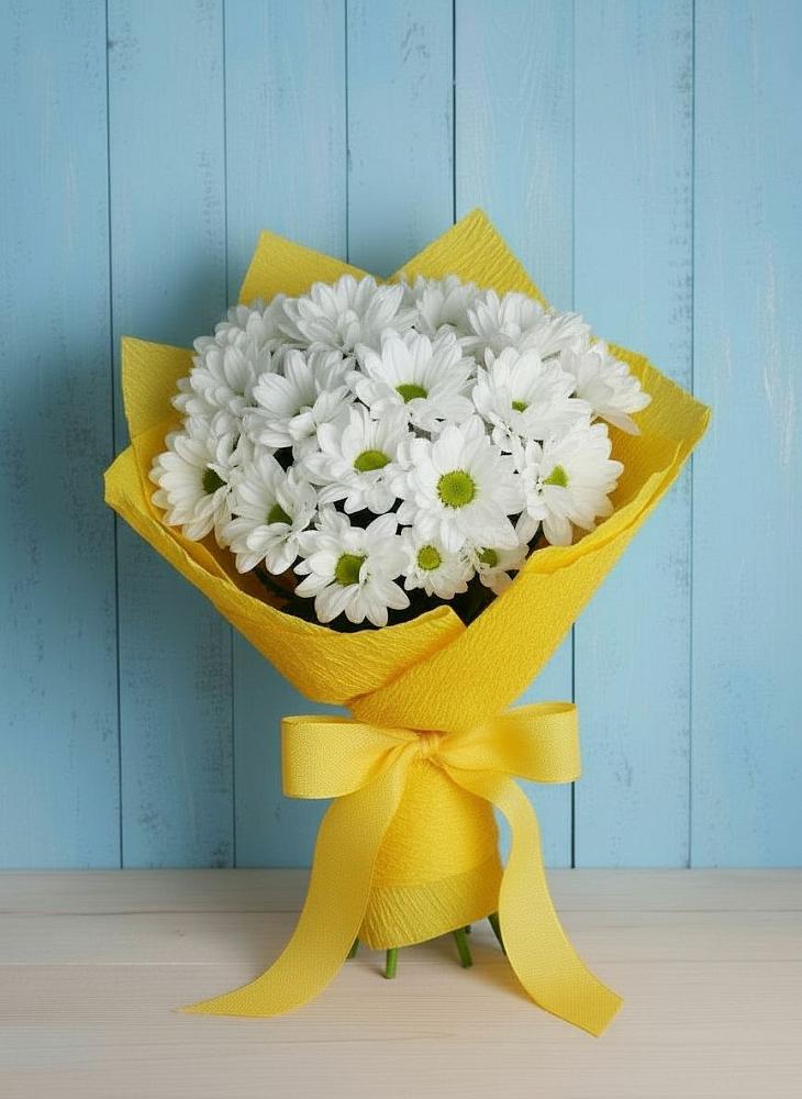 Букет цветов из: Хризантемы в Анциферово Новгородская область