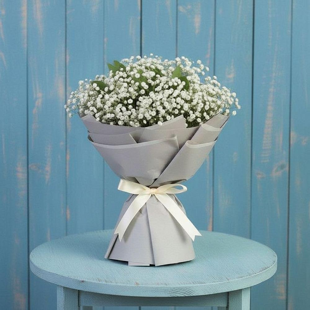 Букет цветов из: Гипсофила в Анциферово Новгородская область