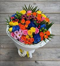 Букет цветов из:  Розы и Хризантемы в Анциферово Новгородская область