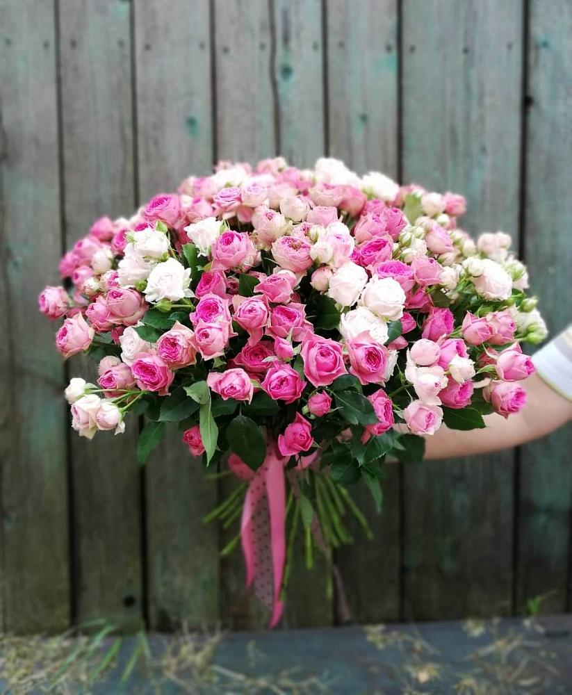 Букет Розовые кустовые розы Натали и Лав Лидия в Анциферово Новгородская область