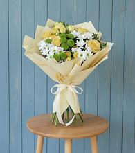 Букет цветов из:  Хризантемы и Розы #REPLACE_PRED# Анциферово Новгородская область