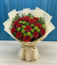 Букет цветов из:  Розы и Хризантемы #REPLACE_PRED# Анциферово Новгородская область