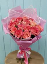 Букет 15 Розовых роз Равель #REPLACE_PRED# Анциферово Новгородская область